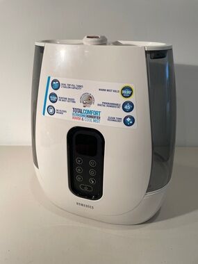 HoMedics Total Comfort Ultrasonic Humidifier 1415860 Warm & Cool Mist - WORKS!